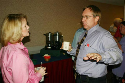 Chapter president Toby Fitzkee with Deborah Dern